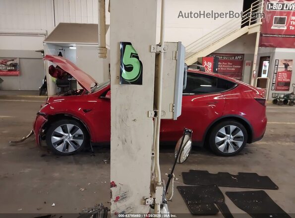 5YJYGDEE7LF053326 2020 TESLA MODEL Y Burgundy Widok wnętrza 360 stopni