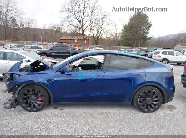 5YJYGDEF3LF000969 2020 TESLA MODEL Y Blue სალონის 360-გრადუსიანი ხედი