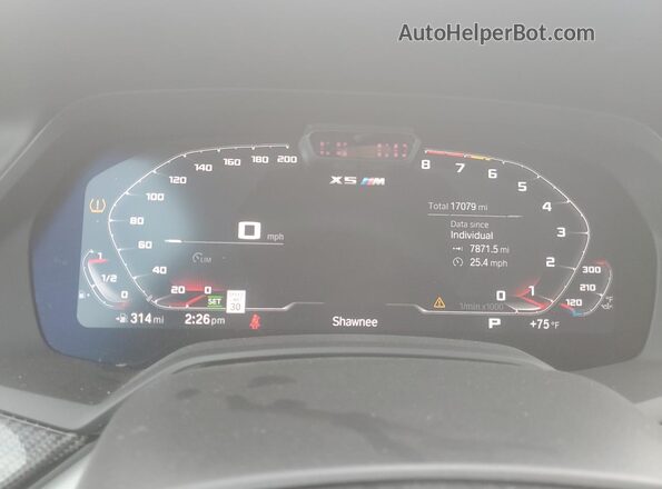5YMJU0C01P9R07308 2023 BMW X5 Gray Սարքավորումների վահանակի տեսք