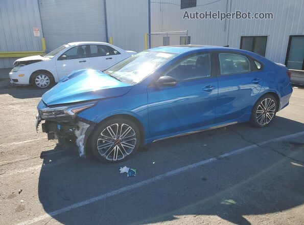 3KPF44AC6NE434632 2022 KIA FORTE Blue Rear left