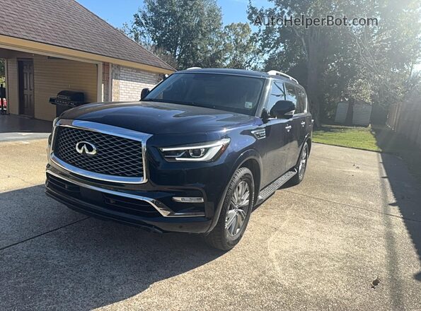 JN8AZ2AFXM9718038 2021 INFINITI QX80 Blue Հետևի աջ