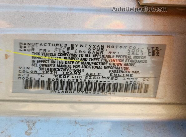 3N1AB8CV7NY319044 2022 NISSAN SENTRA Silver 