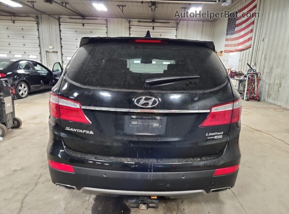 KM8SRDHF9GU141064 2016 HYUNDAI SANTA FE Black Widok wnętrza z przodu