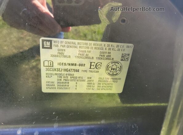 3GCUKSEJ1HG477844 2017 CHEVROLET ALL MODELS Black 