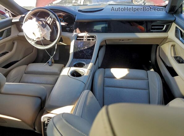 WP0AA2Y18PSA15602 2023 PORSCHE TAYCAN Burgundy Vista del cuadro de instrumentos
