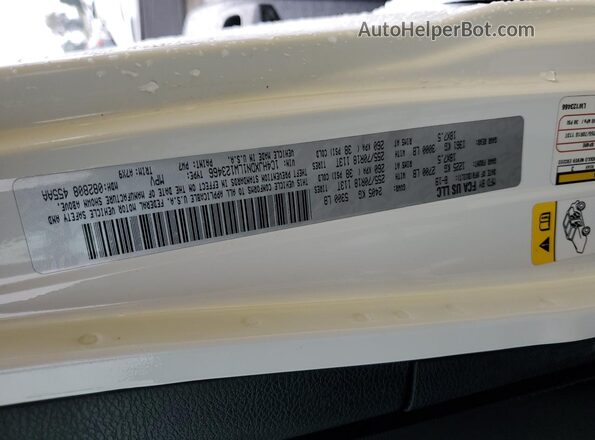 1C4HJXDN1LW123466 2020 JEEP WRANGLER White Vista interior de 360 grados