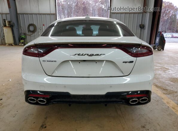 KNAE15LA8M6089983 2021 KIA STINGER White Widok wnętrza z przodu