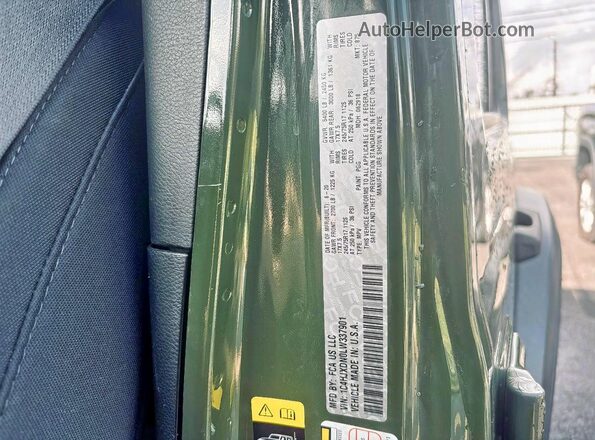 1C4HJXDN0LW337901 2020 JEEP WRANGLER Green Սալոնի հետևի տեսք