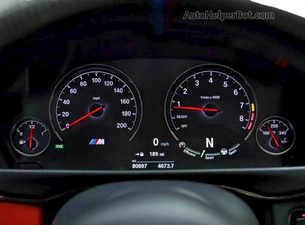 WBS4Y9C01LFJ62949 2020 BMW M4 Red Dashboard view