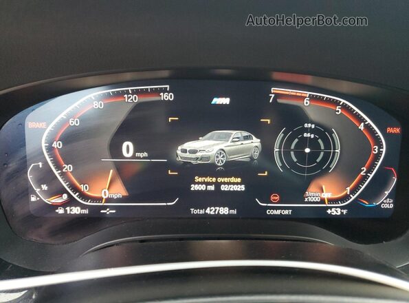 WBA53BH08PWY20750 2023 BMW 5 SERIES Gray Vista de los asientos traseros