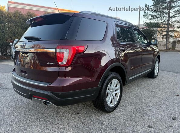 1FM5K8D85JGB14370 2018 FORD FORD EXPLORER Бордовый Вид спереди