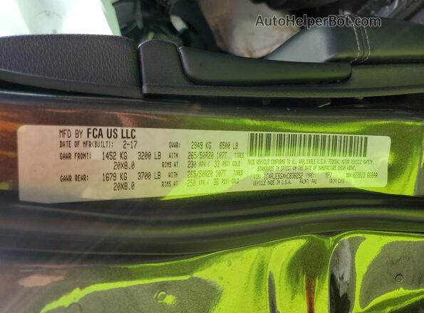 1C4RJEBGXHC838252 2017 JEEP GRAND CHER Угольный Панорамный вид салона 360°