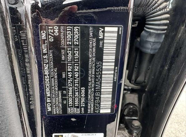 4JGFB4JB1MA545535 2021 MERCEDES-BENZ GLE Black უკანა სალონის ხედი