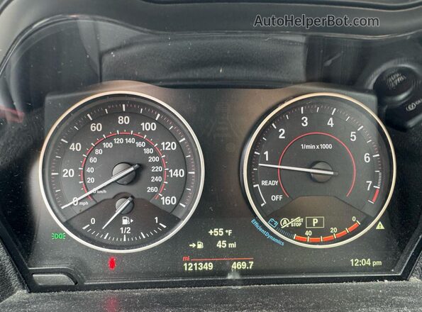 WBA1G9C52GV599148 2016 BMW 2 SERIES Black Вид щитка приладів