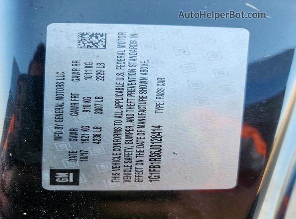 1G1FB1RS6J0128414 2018 CHEVROLET CAMARO Черный 