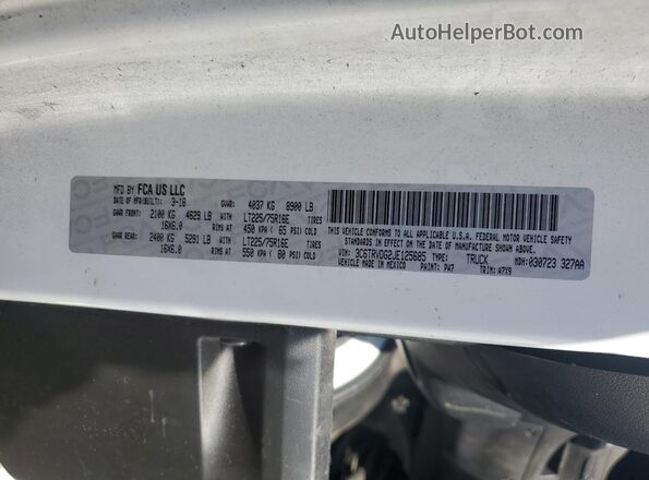 3C6TRVDG2JE125685 2018 RAM PROMASTER Белый 
