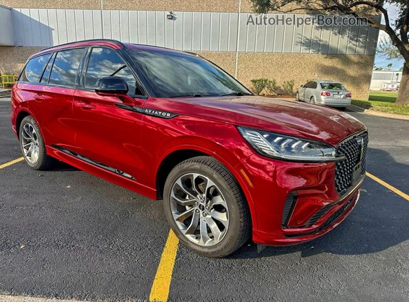 5LM5J6WC4SGL07956 2025 LINCOLN AVIATOR Burgundy Trasero izquierdo