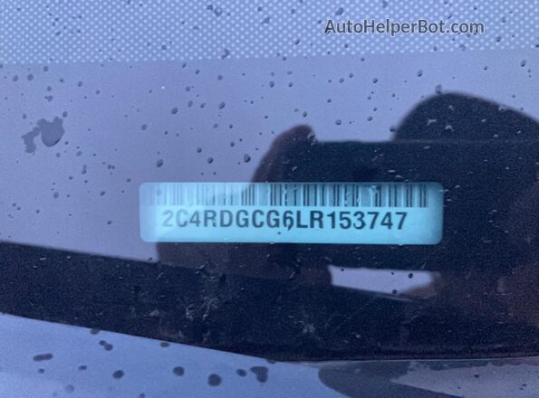 2C4RDGCG6LR153747 2020 DODGE CARAVAN White Vista interior trasera