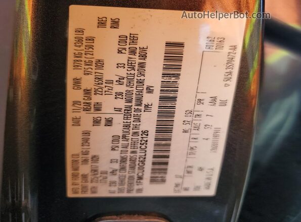 1FMCU0G62LUC52126 2020 FORD ESCAPE Gray Սալոնի 360 աստիճան տեսք