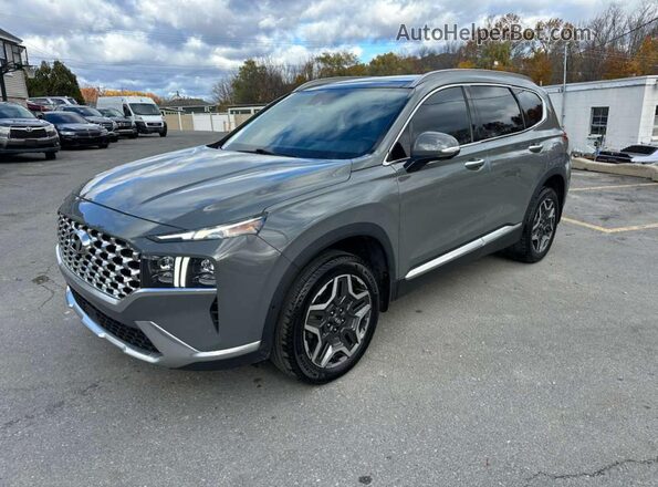 5NMS4DAL0MH348755 2021 HYUNDAI SANTA FE Gray Հետևի ձախ