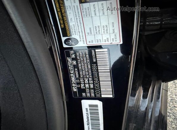 WDDUG8DB4KA489884 2019 MERCEDES-BENZ S Black Սալոնի հետևի տեսք