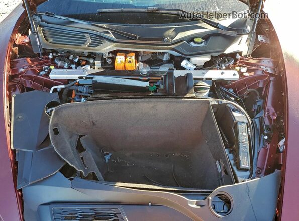 WP0AA2Y18PSA15602 2023 PORSCHE TAYCAN Burgundy Vista del compartimento del motor