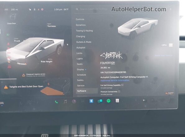 7G2CEHED0RA028785 2024 TESLA CYBERTRUCK Silver Widok tylnych siedzeń