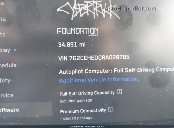 7G2CEHED0RA028785 2024 TESLA CYBERTRUCK Silver 