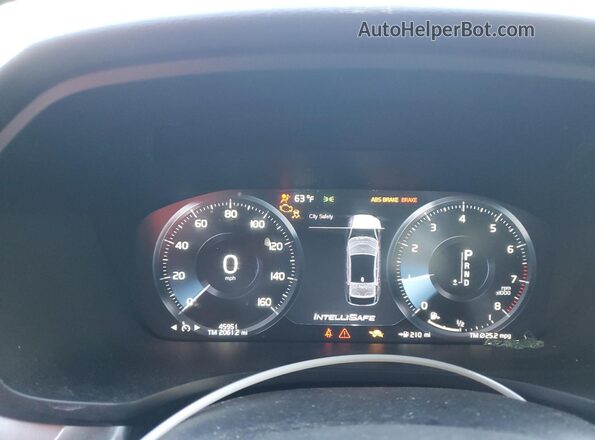 7JR102FK3LG037372 2020 VOLVO S60 Gray ხელსაწყოთა პანელის ხედი