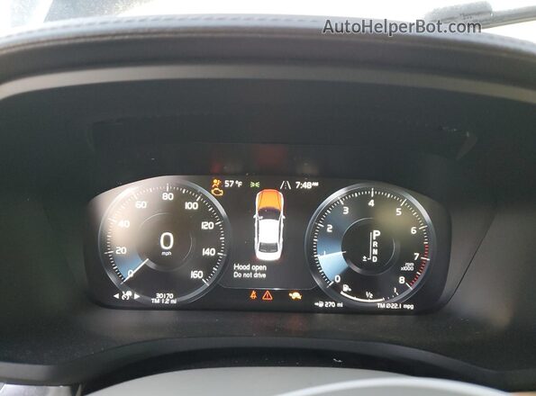 7JR102TL5MG112975 2021 VOLVO S60 Black Vista del cuadro de instrumentos