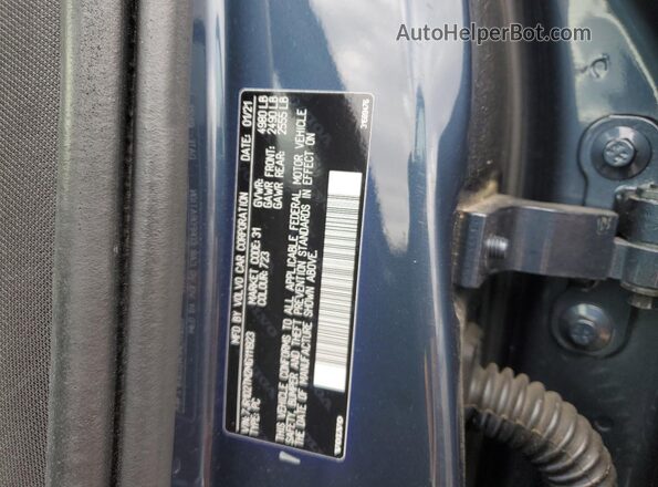 7JR102TM2MG111923 2021 VOLVO S60 Blue Engine compartment view