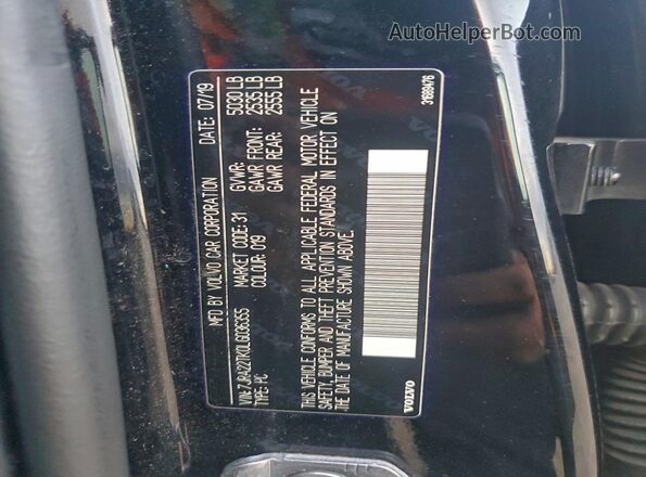 7JRA22TK0LG036355 2020 VOLVO S60 Black Շարժիչի բաժամունքի տեսք