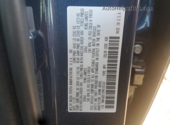 7MMVABEY3PN126332 2023 MAZDA CX-5 Blue Engine compartment view