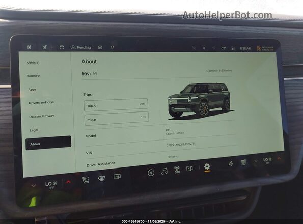 7PDSGABL3NN002278 2022 RIVIAN R1S Серый 