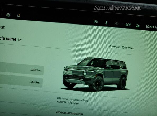 7PDSGBBAXSN053230 2025 RIVIAN R1S Gray Widok zestawu wskaźników