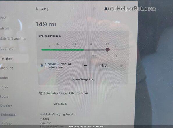 7SAXCAE51NF343010 2022 TESLA MODEL X Белый 
