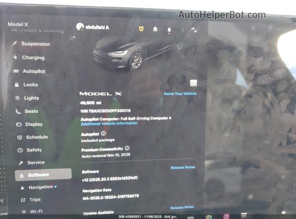7SAXCBE50PF385015 2023 TESLA MODEL X Black 