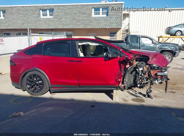 7SAXCBE53SF464400 2025 TESLA MODEL X Red Вид щитка приладів