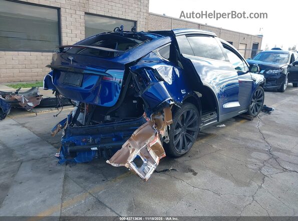 7SAXCBE58NF351269 2022 TESLA MODEL X Blue უკანა მარჯვენა