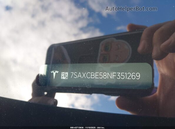7SAXCBE58NF351269 2022 TESLA MODEL X Blue ძრავის განყოფილების ხედი