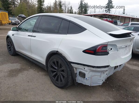 7SAXCBE62NF336596 2022 TESLA MODEL X White Задня ліва чверть