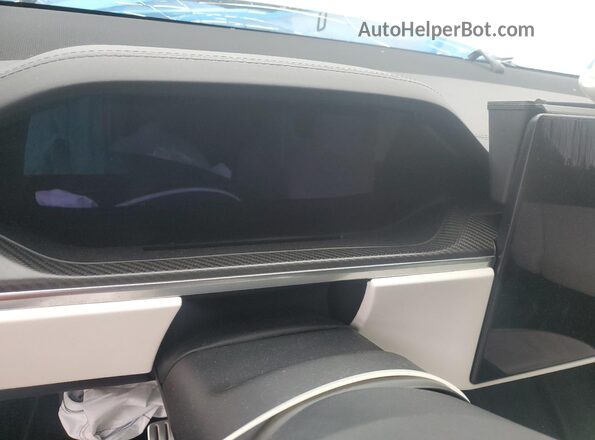 7SAXCBE64NF359717 2022 TESLA MODEL White Vista del cuadro de instrumentos