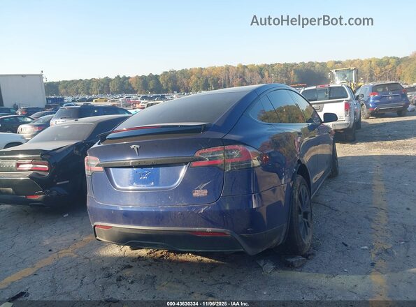 7SAXCBE67NF331474 2022 TESLA MODEL X Blue Trasero derecho