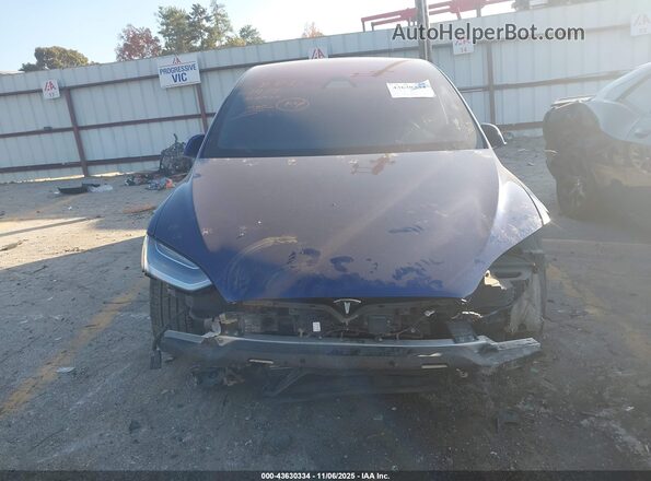 7SAXCBE67NF331474 2022 TESLA MODEL X Blue Vista del cuadro de instrumentos