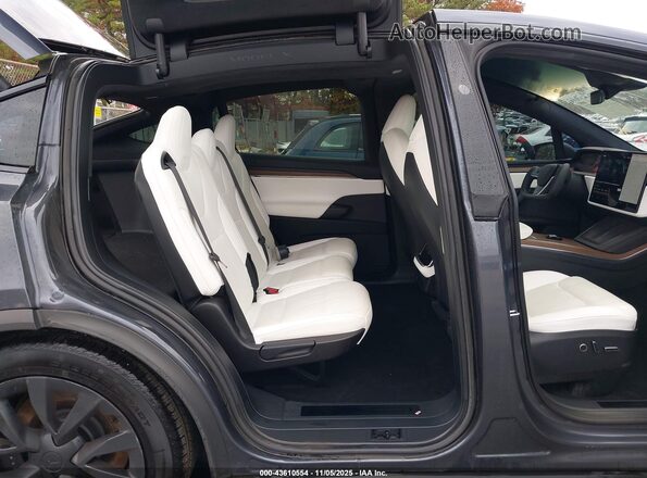 7SAXCDE53NF341129 2022 TESLA MODEL X Gray VIN sticker view