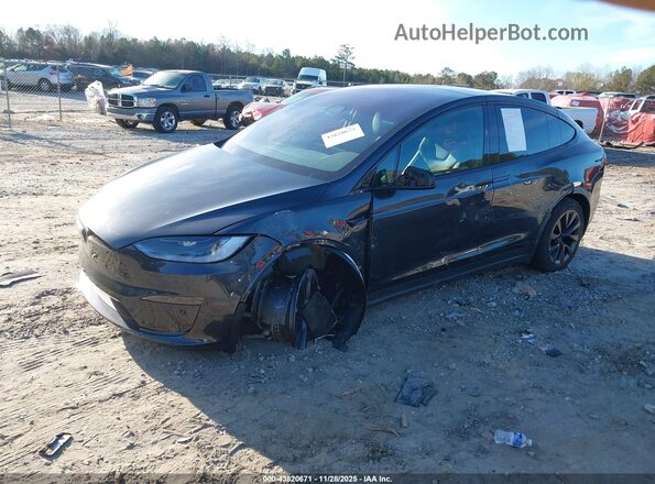 7SAXCDE57RF459268 2024 TESLA MODEL X Black Передня ліва чверть