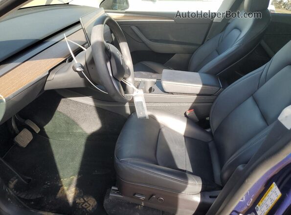 7SAYGAEE8NF545383 2022 TESLA MODEL Blue წინა სალონის ხედი