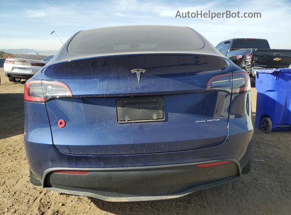 7SAYGAEE8NF545383 2022 TESLA MODEL Blue უკანა ხედი