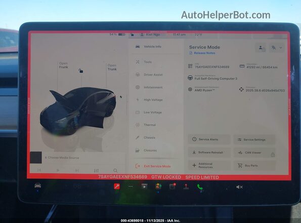 7SAYGAEEXNF534689 2022 TESLA MODEL Y Black Вид задніх сидінь