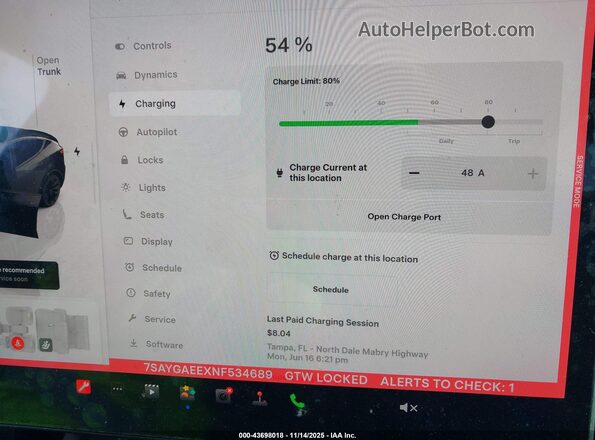 7SAYGAEEXNF534689 2022 TESLA MODEL Y Black 
